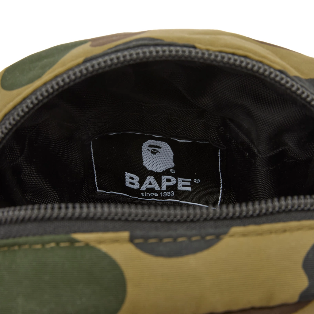 A Bathing Ape Men's 1St Camo Shark Mini Bag Green